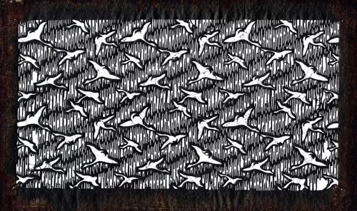 Geese Over Ikat