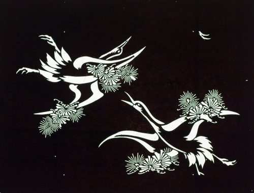 Geese in Flight with Pine under Wings